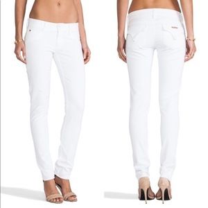 Hudson Jeans Collin Midrise Skinny White Stretch NEW NWT